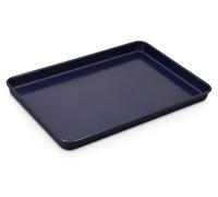 Plaque de cuisson antiadhésive - Acier au carbone - 39 x 27 cm - Bleu foncé - Pour cuisson et grill