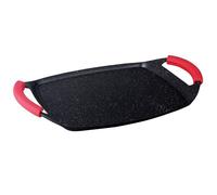 Plaque de cuisson antiadhésive avec revêtement en marbre et poignées amovibles en silicone 47*29cm Herzberg HG-7047-GP