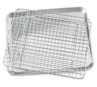 Plaque de cuisson avec grille de refroidissement, en acier inoxydable, dimensions : 31,6 x 24,5 x 2,5 cm
