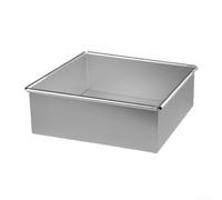 Plaque de cuisson carrée anodisée de 15,2 cm, répartition homogène de la | Plusieurs utilisations de cuisson, parfait pour tiramisu, cheesecake, pain, muffins, pour un outil de cuisine polyvalent