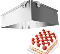 Plaque de cuisson carrée réglable de 8 cm avec vis, en acier inoxydable, haute