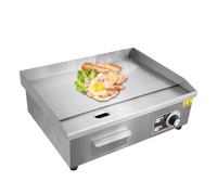 Plaque de cuisson électrique, 3000 W, plaque de cuisson électrique commerciale, 55 x 30 cm, plaque de fer en acier inoxydable épaisse, température réglable 50 à 300 °C, plaque de teppanyaki