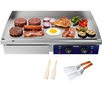 Plaque de cuisson électrique, 4400 W, 73 cm, en acier inoxydable, pour usage professionnel