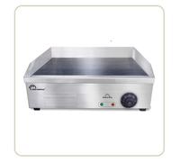 Plaque de cuisson électrique, 55 x 35 cm, 2900 W, 300 °C, pour 6 à 8 personnes.