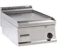 Plaque de cuisson électrique KBS, lisse, chromée dure, finition brossée mate, 1 zone de chauffe, modèle de table