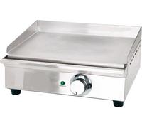 Plaque de cuisson électrique Teppanyaki pour cuisine professionnelle - Gril de table en acier inoxydable avec thermostat et revêtement antiadhésif - 41,2 x 29,7 x 18,5 cm
