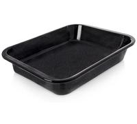 Plaque de cuisson émaillée - Moule rectangulaire profond - 41 x 32 x 6 cm - Noir
