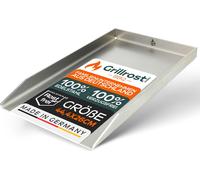 Plaque de cuisson en acier inoxydable | Plancha 44,3x26cm - convient pour Weber Spirit | 4mm Massiv