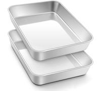 Plaque de cuisson en acier inoxydable - Plaque de four - Moule de cuisson - Idéal pour cuire et rôtir - Acier inoxydable de qualité alimentaire - Dimensions : 265 x 205 cm - Argenté