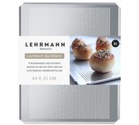 Plaque de cuisson en aluminium perforée, de 44 x 35 cm, pour pain et pizza