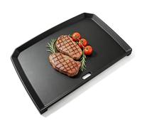 Plaque de cuisson en fonte de 38,6 x 24,6 cm pour barbecue électrique Weber | Plaque de rechange en fonte massive, bord surélevé, plaque de cuisson antiadhésive, accessoire pour barbecue, 1 pièce