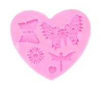 Plaque de cuisson en Silicone réutilisable antiadhésive, avec motif de feuille de fleur de libellule, pour la décoration de gâteaux et les Desserts DIY