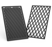 Plaque de cuisson et grille en fonte, ensemble de 2 pièces, 44x25,5 cm, pour barbecue Weber Spirit 200
