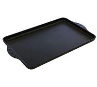 Plaque de cuisson - Fonte d'aluminium - Surface anti-éclaboussures - 43 x 28 cm - Compatible avec les plaques de cuisson à induction et les barbecues à gaz