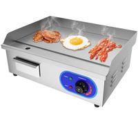 Plaque de cuisson/gril électrique, 3000 W, 55x35 cm, en acier inoxydable