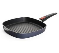 Plaque de cuisson grill - Carrée - 28 x 28 cm - En aluminium moulé - Compatible avec les plaques à induction - Surface antiadhésive