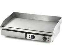 Plaque de cuisson lisse Combisteel - acier inoxydable, avec bac récupérateur de graisse, 730 x 510 x 230 mm