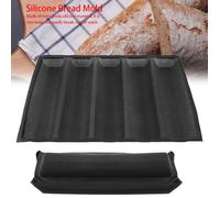 Plaque de cuisson moule pour 5 baguettes - Cuisson Moule de Baguette Pain Français Anti - Collage Forme Vague
