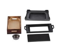 Plaque de cuisson multifonction pour barbecue, plaque de barbecue antiadhésive sans fumée, poêle pour barbecue familial en plein air, alliage d'aluminium pin 31.7x15x9.2cm