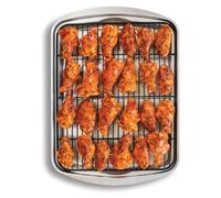Plaque de cuisson Nordic Ware Oven Crisp - Bac antiadhésif en aluminium avec grille en acier au carbone - Moules de cuisson