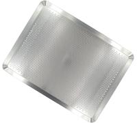 Plaque de cuisson perforée - Plaque de four en aluminium - Cuisson uniforme - Bonne circulation de l'air - 40 x 30 cm - Gris