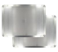 Plaque de cuisson perforée - Plaque en aluminium - 40 x 30 cm - Lot de 2 - Compatible lave-vaisselle