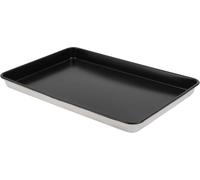 Plaque de cuisson - Plaque de four rectangulaire - 60 x 40 cm - Alliage d'aluminium - Revêtement antiadhésif - Noir