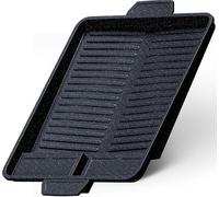 Plaque de cuisson - Poêle de camping - Griller avec peu de matières grasses - Revêtement antiadhésif de qualité supérieure - 26 x 38 cm - Noir