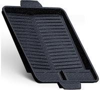 Plaque de cuisson - Poêle de camping - Griller avec peu de matières grasses - Revêtement antiadhésif de qualité supérieure - 26 x 38 cm - Noir