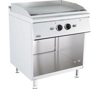 Plaque de cuisson pour barbecue à gaz Base 700 chromée, modèle sur pied (800 mm de large)