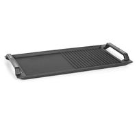 Plaque de cuisson pour induction, 43,5 x 23 cm, en fonte, antiadhésive, noire