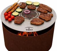 Plaque de cuisson pour plancha, 80 cm, avec grille de cuisson en acier de 5 mm