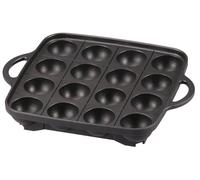 Plaque de cuisson pour takoyaki, compatible avec les brûleurs à gaz, de couleur noire