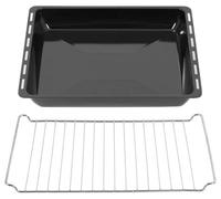 Plaque de cuisson profonde avec grille - 45,5 x 37,5 cm - Compatible Bosch et Neff - Pyrolyse - Hauteur 6 cm - Lèchefrite four