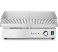Plaque de cuisson rainurée, HENDI, gamme économique, 220-240 V/3000 W, 550 x 430 x (H) 240 mm