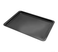 Plaque de Cuisson Rectangulaire 37cm Acier Antiadhésif pour Pâtisserie et Pizza - Démoulage pour facile Four Domestique (Black)