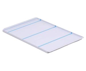 Plaque de cuisson rectangulaire, dimensions 30x30x30 cm, poids 1 kg, compatible lave-vaisselle