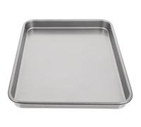Plaque de Cuisson Rectangulaire en Acier au Carbone Antiadhésive pour | Surface Lisse, Nettoyage Facile, Cuisson Rapide, Format 34,8x24,8x2,5cm, Noir
