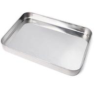 Plaque de cuisson rectangulaire en acier inoxydable Benzoa®, adaptée au contact alimentaire et revêtue antiadhésive, résistante à la chaleur et à la corrosion, disponible en dimensions 25 x 30 cm ou 3