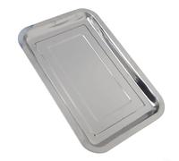 Plaque de Cuisson Rectangulaire en Acier Inoxydable pour Four Grille-Pain - Anti-Rouille Revêtement pour Cookies et Gâteaux 32x22cm(32 * 22 * 2cm)