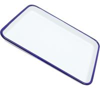 Plaque de cuisson rectangulaire - Moule à pâtisserie émaillé - Adapté au four - Excellente conductivité thermique - 27x19x2,5 cm - Blanc