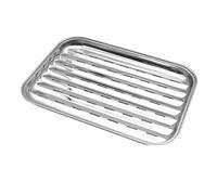 Plaque de cuisson rectangulaire perforée en acier inoxydable de qualité commerciale, idéale pour les pâtisseries et les feux de camp, plaque de cuisson pour une cuisson saine