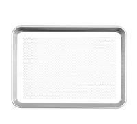 Plaque de Cuisson Rectangulaire Perforée en Alliage D’aluminium Argenté