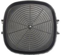 Plaque de cuisson rectangulaire - Plaque pour barbecue - Pour une utilisation intérieure et extérieure - Conception inclinée sans fumée - 36 centimètres - Noir