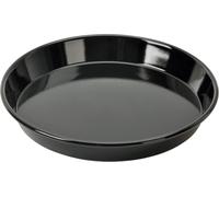 Plaque de cuisson ronde pour pizza, diamètre 28 cm, revêtement antiadhésif émaillé, couleur noire