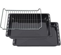 Plaque de cuisson set avec grille - Émaillée - Compatible pyrolyse - 445 x 375 mm - 25 mm et 50 mm