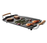 Plaque de cuisson Teppanyaki, 35x56 cm, en céramique, thermostat réglable, couleur noire
