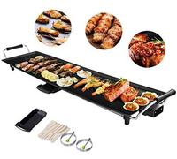 Plaque de cuisson Teppanyaki de 90 cm, 1800 W, antiadhésive, avec accessoires inclus