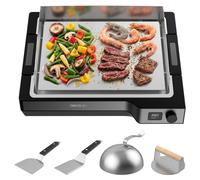Plaque de cuisson teppanyaki en acier inoxydable, de 100 à 250 °C, amovible