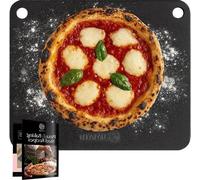 Plaque de cuisson - Tôle à pizza - Pour la cuisson du pain à pizza - Haute conductivité thermique - 40x34 cm - Noir